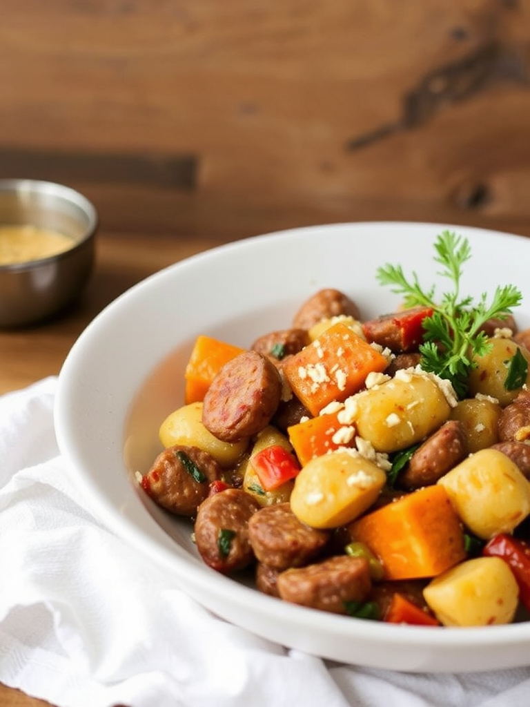 Savory Butternut Squash Gnocchi Sausage Delight